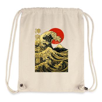 Goldene Große Welle Kanagawa - Hokusai Japanische - Stanley/Stella recycelter Gym Bag - Naturweiß - Vorne