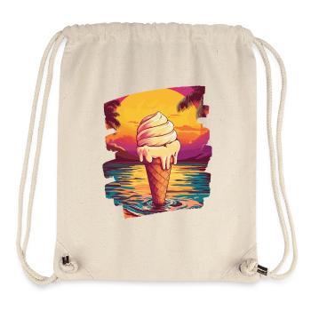 cream and cream scoop summer sunset - Stanley/Stella Recycled Gym Bag - natural - Front