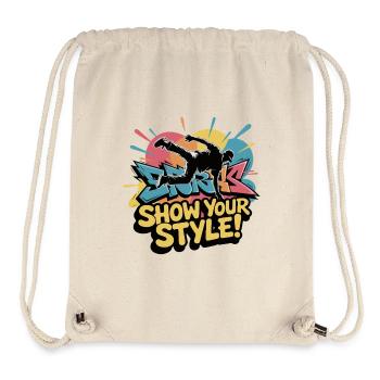BREAKDANCER - Stanley/Stella recycelter Gym Bag - Naturweiß - Vorne