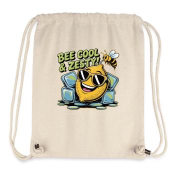 Zitrone trifft Biene – bleib cool! - Stanley/Stella recycelter Gym Bag - Naturweiß - Vorne