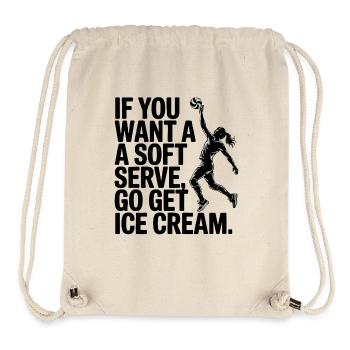 Soft-Serve? Dann ab zum Eis – Volleyball - Stanley/Stella recycelter Gym Bag - Naturweiß - Vorne