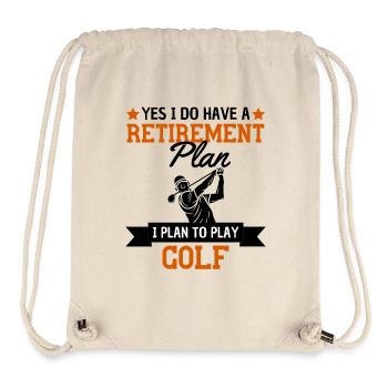 Golf Rentenplan Humor Golfspieler - Stanley/Stella recycelter Gym Bag - Naturweiß - Vorne