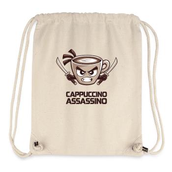 Cappuccino Assassino Shirt - Stanley/Stella recycelter Gym Bag - Naturweiß - Vorne