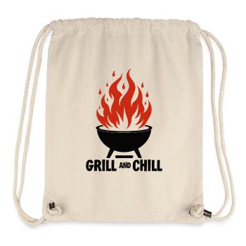 Grillen & Chillen Grill-Logo Grill and Chill - Stanley/Stella Recycled Gym Bag - natural - Front