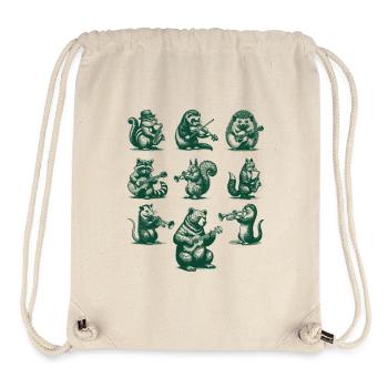 Waldtiere spielen Instrumente Musikliebhaber - Stanley/Stella recycelter Gym Bag - Naturweiß - Vorne