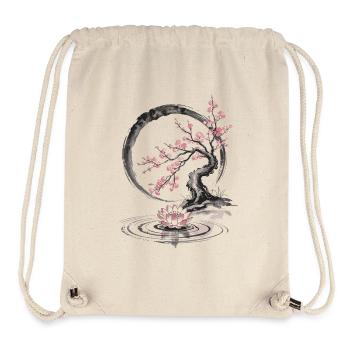 Zen Bonsai mit Lotus und Kirschblüte - Stanley/Stella recycelter Gym Bag - Naturweiß - Vorne