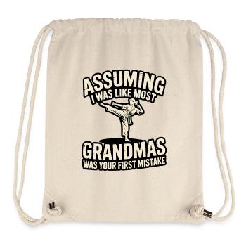 Martial Arts Grandma Saying Grandmother Karate - Stanley/Stella Recycled Gym Bag - natural - Front