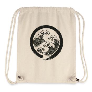 Zen-Wellen Enso-Kreis-Symbol - Stanley/Stella recycelter Gym Bag - Naturweiß - Vorne