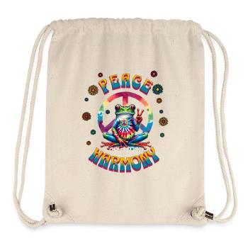 Peace & Harmony - Stanley/Stella recycelter Gym Bag - Naturweiß - Vorne