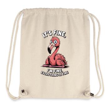 Sarcastic flamingo with saying - Stanley/Stella Recycled Gym Bag - natural - Front
