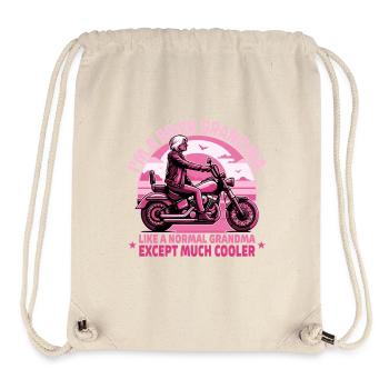 Mutiges Grandmother Rider Design - Stanley/Stella recycelter Gym Bag - Naturweiß - Vorne