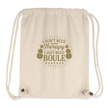 Ich brauche keine Therapie nur Boule spielen - Stanley/Stella recycelter Gym Bag - Naturweiß - Vorne