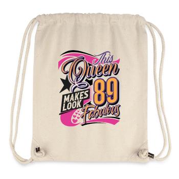 89. Geburtstag Queen Frauen - Stanley/Stella recycelter Gym Bag - Naturweiß - Vorne