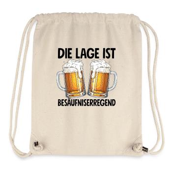 Die Lage Ist Besäufniserregend - Stanley/Stella recycelter Gym Bag - Naturweiß - Vorne