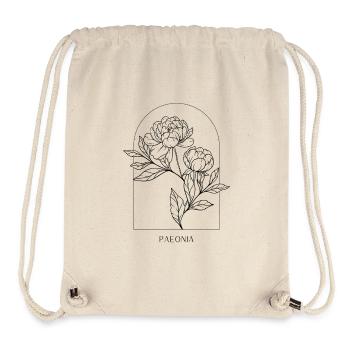 Botanisches Blumen Design, Minimalistische Paeonia - Stanley/Stella recycelter Gym Bag - Naturweiß - Vorne
