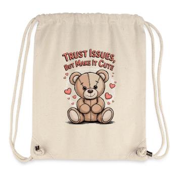 Trust Issues Teddy Bear Shirt - Stanley/Stella Recycled Gym Bag - natural - Front