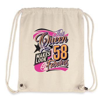 58. Geburtstag Queen Frauen - Stanley/Stella recycelter Gym Bag - Naturweiß - Vorne