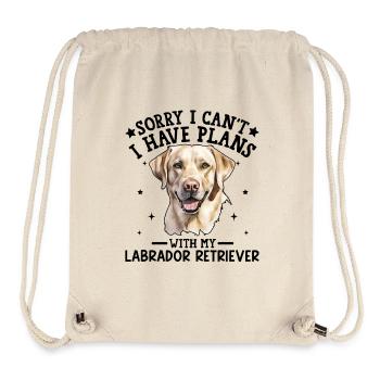 Lebhafte Labrador-Porträtillustration - Stanley/Stella recycelter Gym Bag - Naturweiß - Vorne