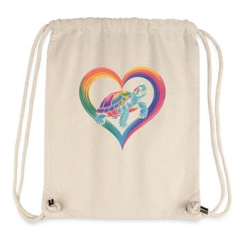 Colorful turtle - Stanley/Stella Recycled Gym Bag - natural - Front