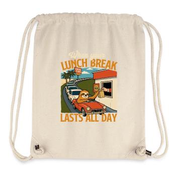 When Your Lunch Break Lasts All Day Joke - Stanley/Stella Recycled Gym Bag - natural - Front