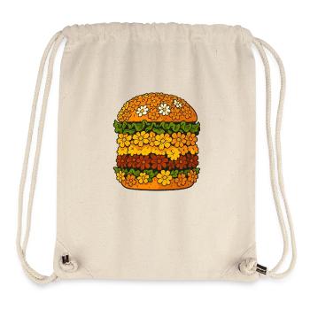 Florales Sandwich-Design, Burger-Liebhaber - Stanley/Stella recycelter Gym Bag - Naturweiß - Vorne