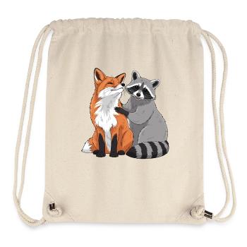 Wilde Tierfreunde Illustration - Stanley/Stella recycelter Gym Bag - Naturweiß - Vorne