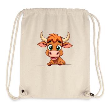Lustiger Bulle Cartoon Design - Stanley/Stella recycelter Gym Bag - Naturweiß - Vorne