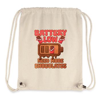 Chocolate battery with humor - Stanley/Stella Recycled Gym Bag - natural - Front