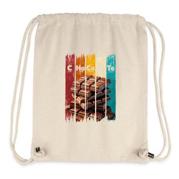 Chocolate bars with colorful background - Stanley/Stella Recycled Gym Bag - natural - Front