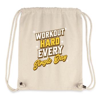 Workout Hard – Full Power Every Day - Stanley/Stella Recycled Gym Bag - natural - Front