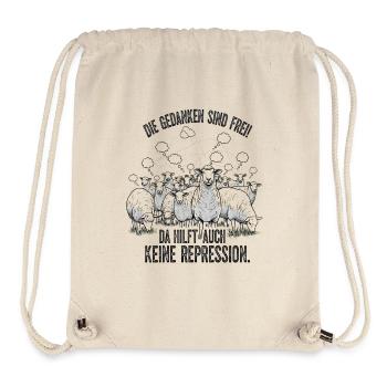 Les pensées libres montrent le courage de se rebeller - Sac à cordon recyclé Stanley/Stella - blanc naturel - Devant