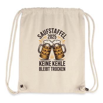 Saufstacheln 2025 Keine Kehle Bleibt Trocken - Stanley/Stella recycelter Gym Bag - Naturweiß - Vorne