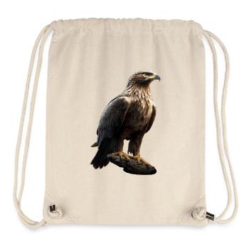Aigle Pygargue à tête blanche Aigle royal Pygargue à queue blanche - Sac à cordon recyclé Stanley/Stella - blanc naturel - Devant