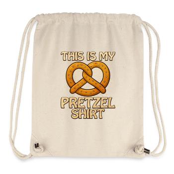 Pretzel Motiv Shirt für Genießer Bretzel - Stanley/Stella recycelter Gym Bag - Naturweiß - Vorne