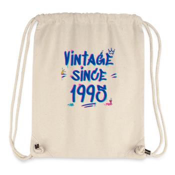 Vintage Since 1995 Graffiti Glitch 30ème anniversaire - Sac à cordon recyclé Stanley/Stella - blanc naturel - Devant