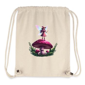 Märchenhafte Waldfee auf Pilz - Stanley/Stella recycelter Gym Bag - Naturweiß - Vorne