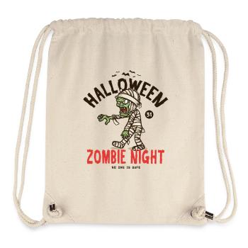 Motif effrayant de crâne de momie zombie pour Halloween - Sac à cordon recyclé Stanley/Stella - blanc naturel - Devant