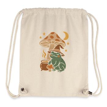 Märchenhafte Zauberkröte mit Pilz & Mond - Stanley/Stella recycelter Gym Bag - Naturweiß - Vorne