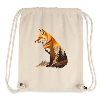 Waldlandschaft mit Fuchs Natur im Wald und Tiere - Stanley/Stella recycelter Gym Bag - Naturweiß - Vorne