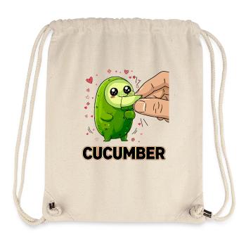 Cucumber Love Kawaii Manga Cucumber - Stanley/Stella Recycled Gym Bag - natural - Front
