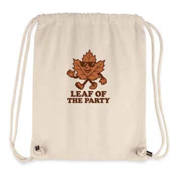 Leaf of the Party Happy Fall Harvest Autumn Leaf - Stanley/Stella Recycled Gym Bag - natural - Front