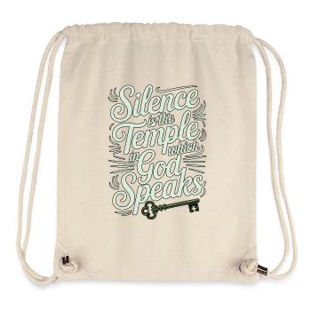 Silence – God Speaks Design - Stanley/Stella recycelter Gym Bag - Naturweiß - Vorne