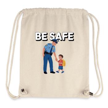 Illustratives Design für Polizisten und Kinder - Stanley/Stella recycelter Gym Bag - Naturweiß - Vorne