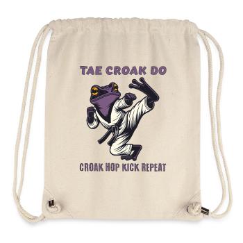 Tae Croak Do Martial Arts Illustration - Stanley/Stella Recycled Gym Bag - natural - Front