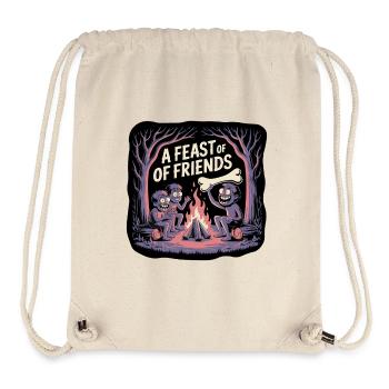 Campfire Night with Friends Illustration - Stanley/Stella Recycled Gym Bag - natural - Front