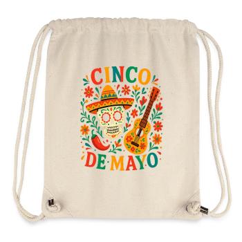 Cinco de Mayo Fiesta Sombrero Mexico Célébrations - Sac à cordon recyclé Stanley/Stella - blanc naturel - Devant