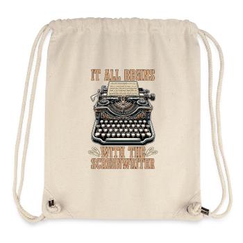 Screenwriter It All Begins With The Scriptwriting - Stanley/Stella Recycled Gym Bag - natural - Front