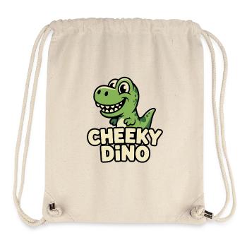 Cheeky Dino frecher grüner Cartoon Dinosaurier - Stanley/Stella recycelter Gym Bag - Naturweiß - Vorne