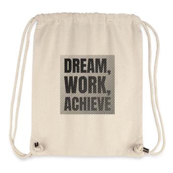 Traumarbeit: Erreiche Disziplin und Ehrgeiz - Stanley/Stella recycelter Gym Bag - Naturweiß - Vorne