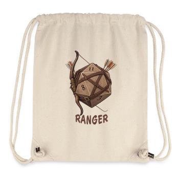 D20 with Bow & Arrow – Ranger Fantasy Dice - Stanley/Stella Recycled Gym Bag - natural - Front
